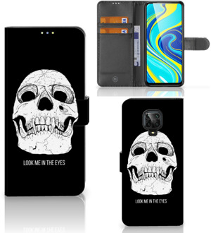 B2Ctelecom Bookcase Xiaomi Redmi Note 9 Pro | Note 9S GSM Hoesje Skull Eyes