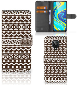 B2Ctelecom Bookcase Xiaomi Redmi Note 9 Pro | Note 9S Hoesje Aztec Brown