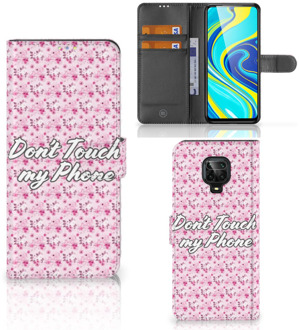 B2Ctelecom Bookcase Xiaomi Redmi Note 9 Pro | Note 9S Hoesje Flowers Pink DTMP