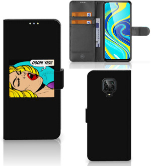 B2Ctelecom Bookcase Xiaomi Redmi Note 9 Pro | Note 9S Hoesje Popart Oh Yes