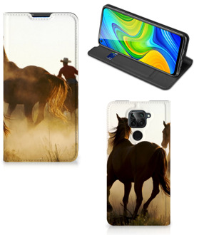 B2Ctelecom Bookcase Xiaomi Redmi Note 9 Smart Cover Cowboy