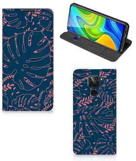 B2Ctelecom Bookcase Xiaomi Redmi Note 9 Smartphone Hoesje Palm Leaves