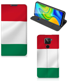 B2Ctelecom Bookcase Xiaomi Redmi Note 9 Telefoonhoesje met Pasjeshouder Hongaarse Vlag