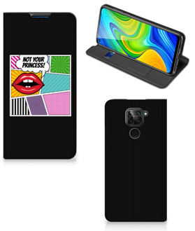 B2Ctelecom Bookcase Xiaomi Redmi Note 9 Telefoonhoesje Popart Princess