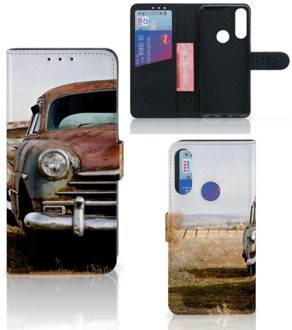 B2Ctelecom Bookcover Alcatel 1S 2020 Telefoonhoesje Vintage Auto