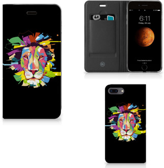 B2Ctelecom Bookcover Hoesje iPhone 8 Plus | 7 Plus Lion Color