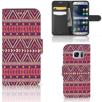 B2Ctelecom Bookcover hoesje Samsung Galaxy S7 Aztec Purple