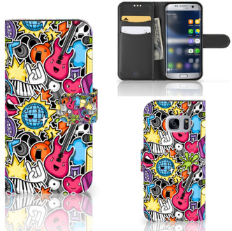 B2Ctelecom Bookcover Hoesje Samsung Galaxy S7 Punk Rock