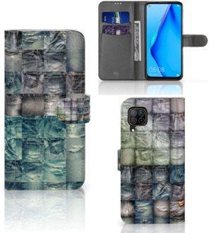 B2Ctelecom Bookcover Huawei P40 Lite Telefoonhoesje Spijkerbroeken