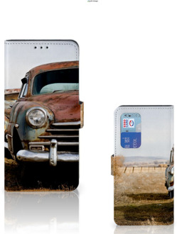 B2Ctelecom Bookcover Huawei P40 Pro Telefoonhoesje Vintage Auto