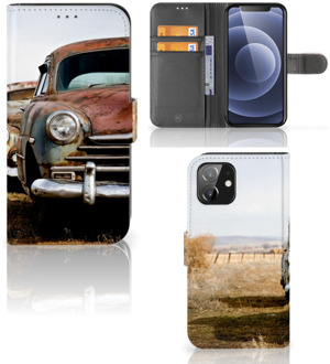 B2Ctelecom Bookcover iPhone 12 | 12 Pro (6.1") Telefoonhoesje Vintage Auto