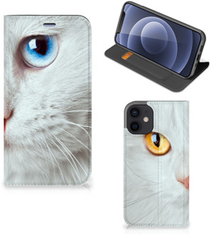 B2Ctelecom Bookcover iPhone 12 Mini Smart Case Witte Kat