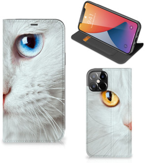 B2Ctelecom Bookcover iPhone 12 Pro Max Smart Case Witte Kat