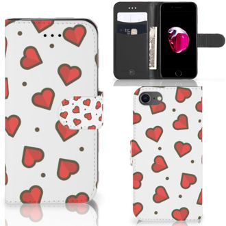 B2Ctelecom Bookcover iPhone SE (2020) | 7 | 8 Hoesje Design Hearts