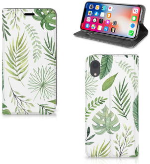 B2Ctelecom Bookcover iPhone XR met magneetsluiting Leaves