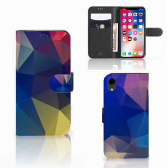 B2Ctelecom Bookcover iPhone XR Polygon Dark