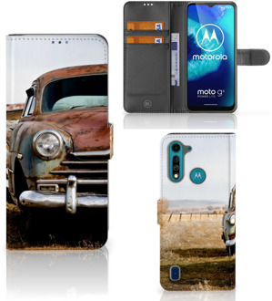 B2Ctelecom Bookcover Motorola G8 Power Lite Telefoonhoesje Vintage Auto