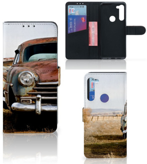 B2Ctelecom Bookcover Motorola G8 Power Telefoonhoesje Vintage Auto