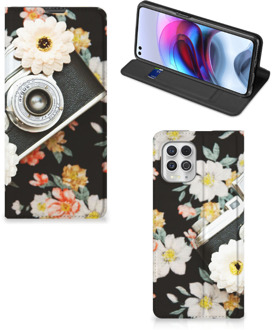 B2Ctelecom Bookcover Motorola Moto G100 Smart Cover Vintage Camera