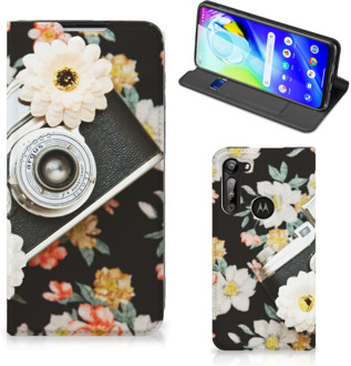 B2Ctelecom Bookcover Motorola Moto G8 Power Smart Cover Vintage Camera