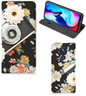 B2Ctelecom Bookcover Motorola Moto G9 Play Smart Cover Vintage Camera