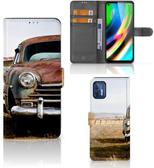 B2Ctelecom Bookcover Motorola Moto G9 Plus Telefoonhoesje Vintage Auto