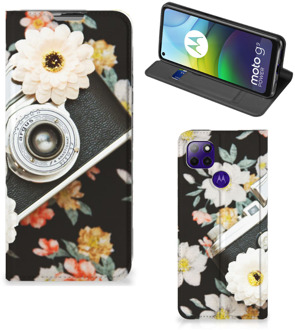 B2Ctelecom Bookcover Motorola Moto G9 Power Smart Cover Vintage Camera