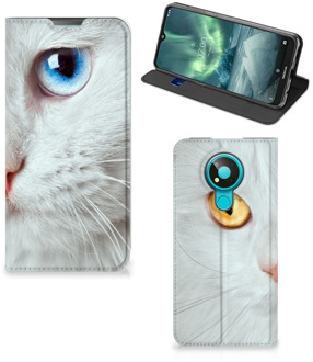 B2Ctelecom Bookcover Nokia 3.4 Smart Case Witte Kat