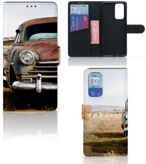 B2Ctelecom Bookcover OnePlus 9 Pro Telefoonhoesje Vintage Auto