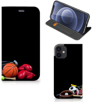 B2Ctelecom Bookcover Ontwerpen iPhone 12 Mini Smart Cover Voetbal, Tennis, Boxing…