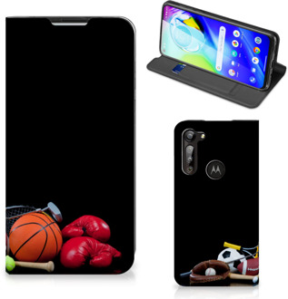 B2Ctelecom Bookcover Ontwerpen Motorola Moto G8 Power Smart Cover Voetbal, Tennis, Boxing…