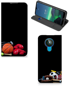 B2Ctelecom Bookcover Ontwerpen Nokia 1.4 Smart Cover Voetbal, Tennis, Boxing…