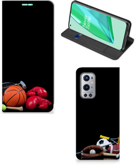 B2Ctelecom Bookcover Ontwerpen OnePlus 9 Pro Smart Cover Voetbal, Tennis, Boxing…