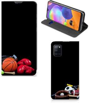 B2Ctelecom Bookcover Ontwerpen Samsung Galaxy A31 Smart Cover Voetbal, Tennis, Boxing…