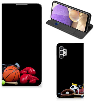 B2Ctelecom Bookcover Ontwerpen Samsung Galaxy A32 5G Smart Cover Voetbal, Tennis, Boxing…