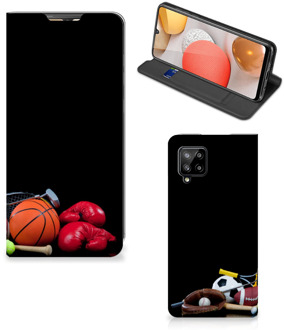 B2Ctelecom Bookcover Ontwerpen Samsung Galaxy A42 Smart Cover Voetbal, Tennis, Boxing…