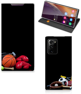 B2Ctelecom Bookcover Ontwerpen Samsung Galaxy Note 20 Ultra Smart Cover Voetbal, Tennis, Boxing…