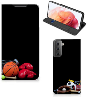 B2Ctelecom Bookcover Ontwerpen Samsung Galaxy S21 Smart Cover Voetbal, Tennis, Boxing…