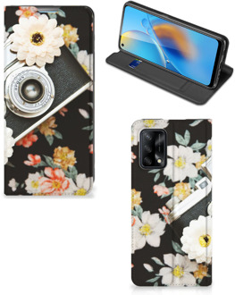 B2Ctelecom Bookcover OPPO A74 4G Smart Cover Vintage Camera