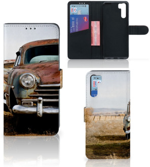 B2Ctelecom Bookcover OPPO A91 | Reno3 Telefoonhoesje Vintage Auto