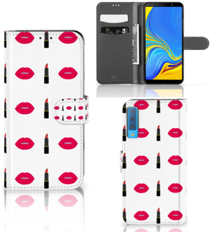 B2Ctelecom Bookcover Samsung A7 (2018) Design Lipstick Kiss