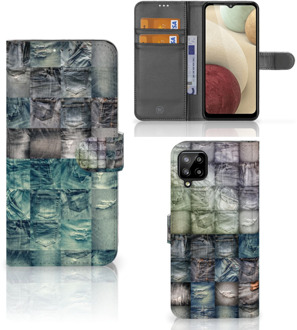 B2Ctelecom Bookcover Samsung Galaxy A12 Telefoonhoesje Spijkerbroeken