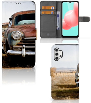 B2Ctelecom Bookcover Samsung Galaxy A32 5G Telefoonhoesje Vintage Auto