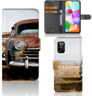 B2Ctelecom Bookcover Samsung Galaxy A41 Telefoonhoesje Vintage Auto