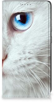 B2Ctelecom Bookcover Samsung Galaxy A52 Smart Case Witte Kat