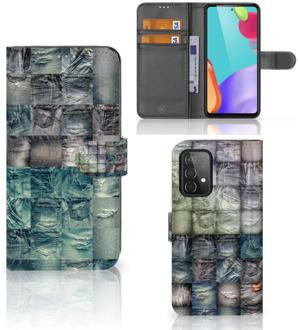 B2Ctelecom Bookcover Samsung Galaxy A52 Telefoonhoesje Spijkerbroeken