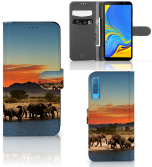 B2Ctelecom Bookcover Samsung Galaxy A7 (2018) Design Olifanten