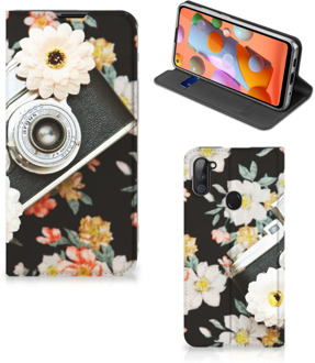 B2Ctelecom Bookcover Samsung Galaxy M11 | A11 Smart Cover Vintage Camera