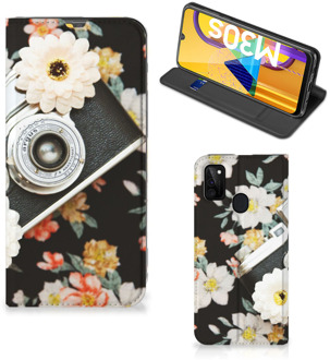 B2Ctelecom Bookcover Samsung Galaxy M21 Smart Cover Vintage Camera