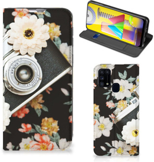 B2Ctelecom Bookcover Samsung Galaxy M31 Smart Cover Vintage Camera